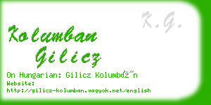 kolumban gilicz business card